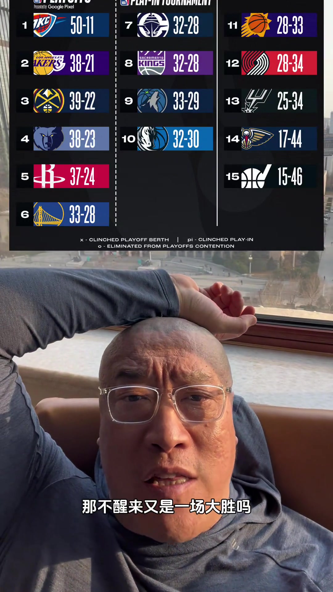 馬?。何鞑磕芙o湖人點(diǎn)壓力嗎？明天打鵜鶘那不醒來又是一場大勝？