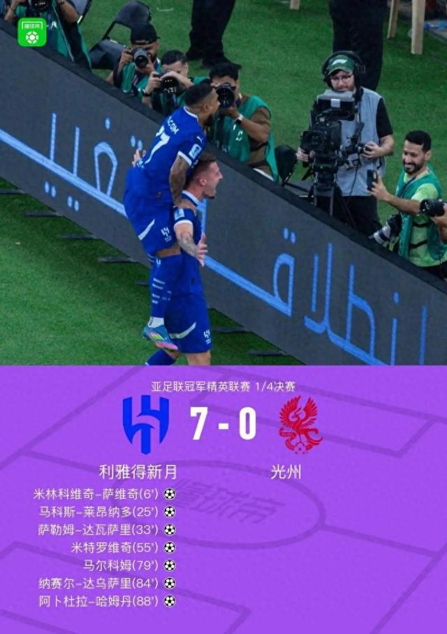 亞冠8強(qiáng)戰(zhàn)現(xiàn)7比0慘敗，“歐洲球隊(duì)”顯降維打擊力