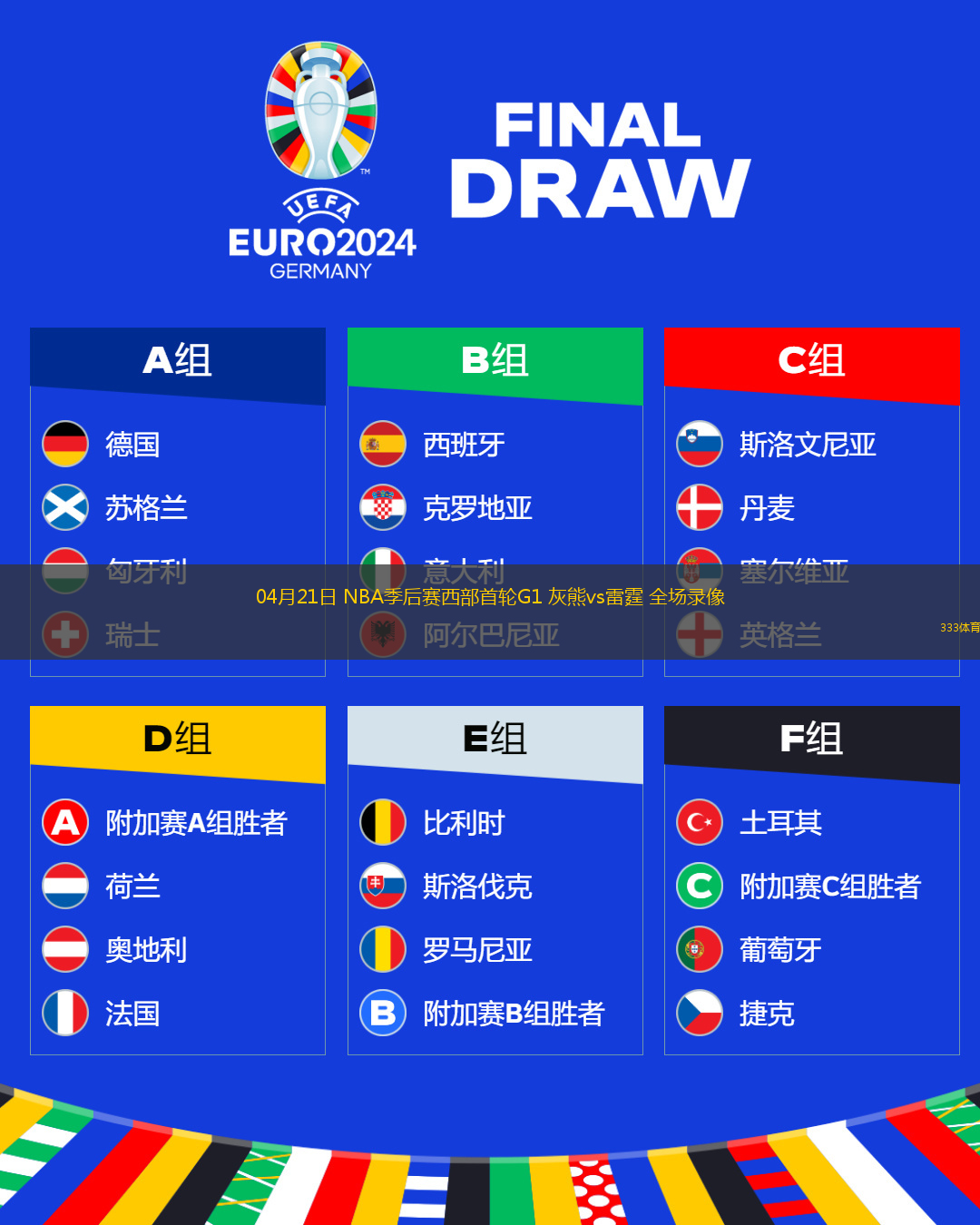 04月21日 NBA季后賽西部首輪G1 灰熊vs雷霆 全場錄像