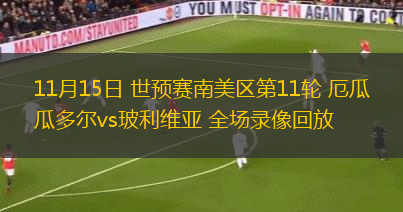 11月15日 世預(yù)賽南美區(qū)第11輪 厄瓜多爾vs玻利維亞 全場錄像回放