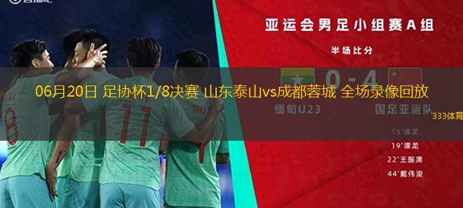 06月20日 足協(xié)杯1/8決賽 山東泰山vs成都蓉城 全場錄像回放